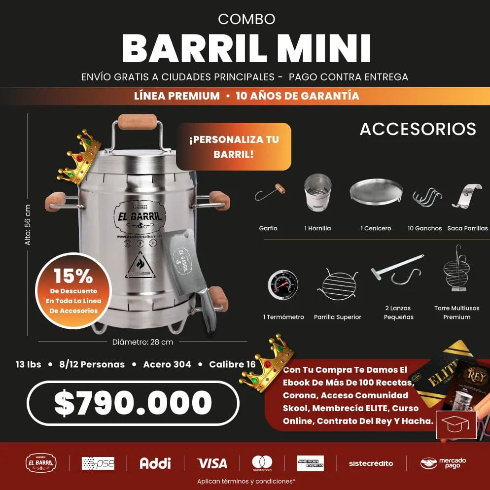 Combo Premium Mini 13Lbs + Accesorios +… | Addi Marketplace